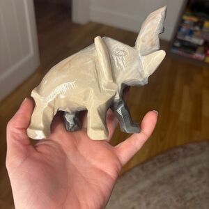 Cream and Gray Onyx Elephant